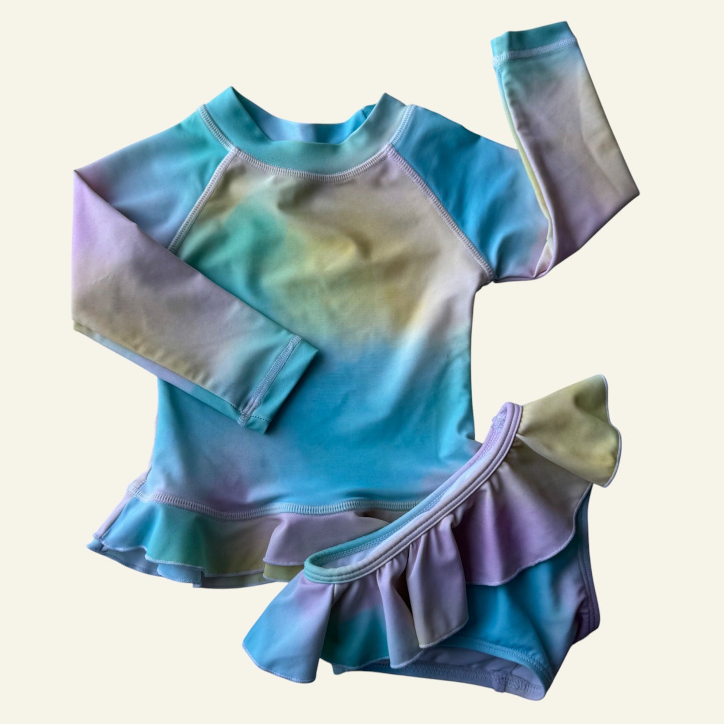 Infamous swim rainbow bather set size 0 (Perfectly Imperfect)