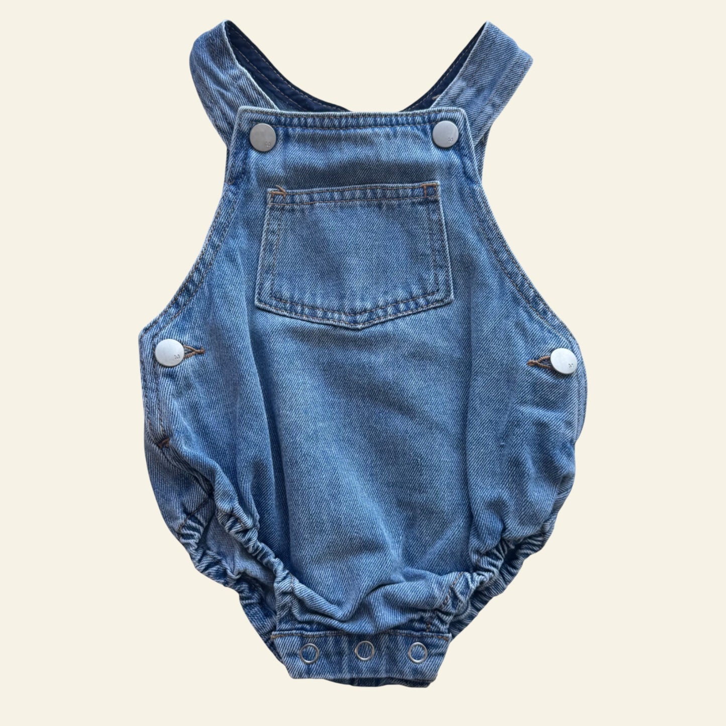 Milky blue denim romper size 00