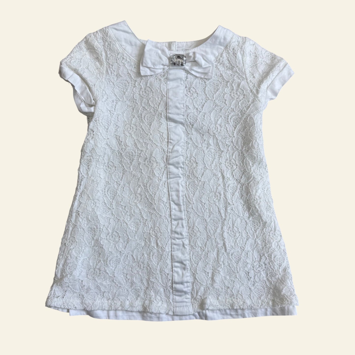 Camilla white lace dress size 18-24 months