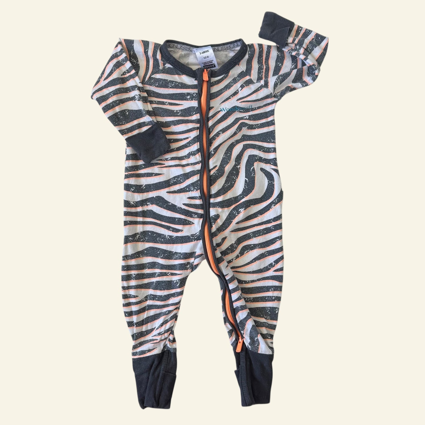 Bonds zebra print wondersuit size 00 (Perfectly Imperfect)