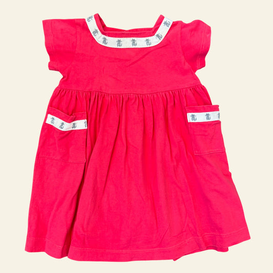 Vintage Friedelle Joey hot pink dress size 24 months
