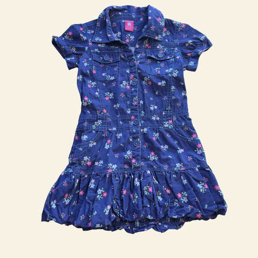 Vintage Pumpkin Patch blue floral dress size 5
