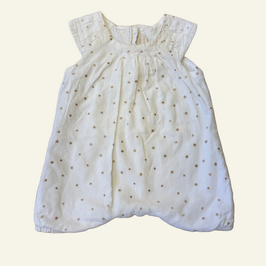 Fox and Finch Baby white star romper size 000