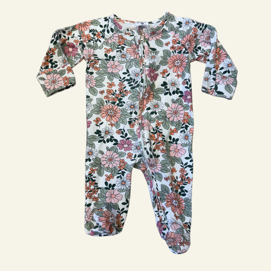 Target green and pink floral suit size 000