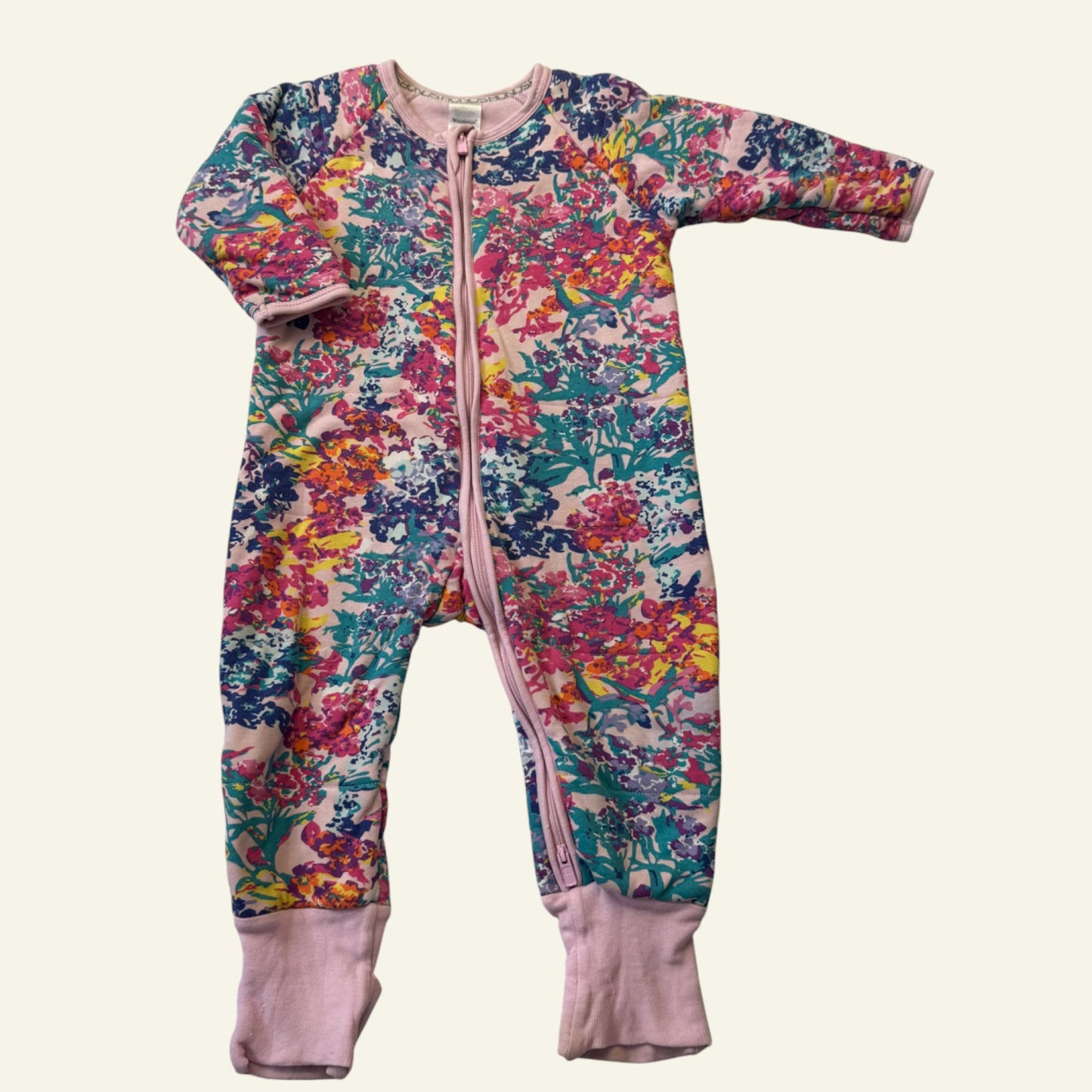Bonds padded floral wonder suit size 1