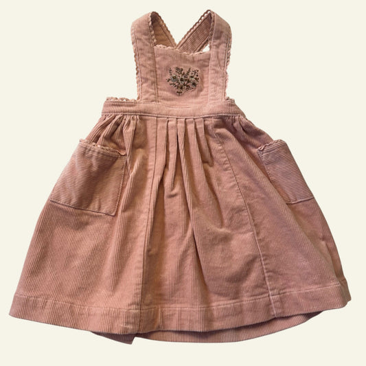 Jamie Kay pale pink pinafore size 6-12 months