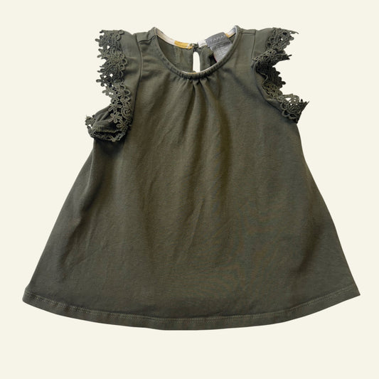 Tahari green frill sleeve top size 18 months