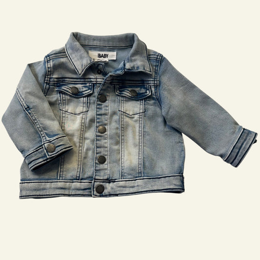 Cotton On pale blue denim jacket size 12-18 months