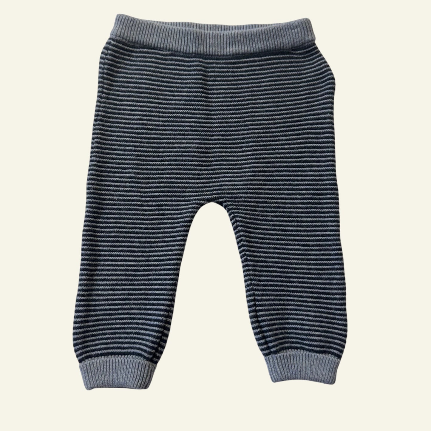 Bebe blue stripe knit leggings size 00