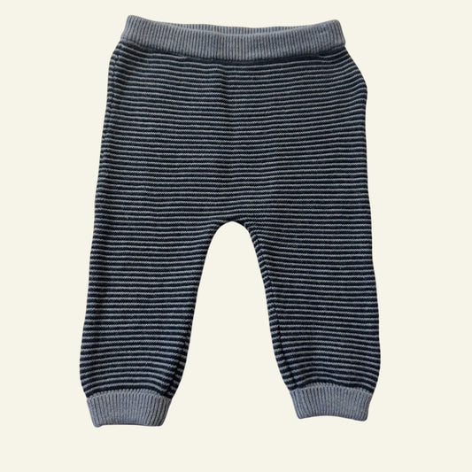Bebe blue stripe knit leggings size 00