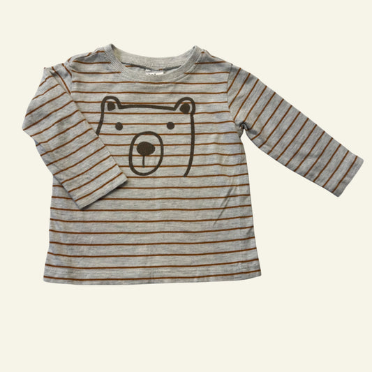Anko stripe bear top size 0