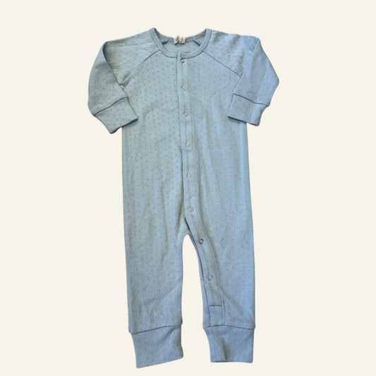 Quincy Mae green onesie size 00
