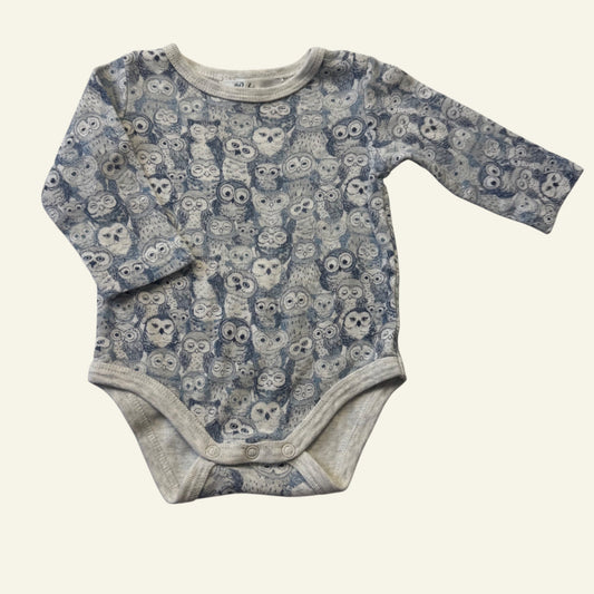 Bebe blue owl bodysuit size 00