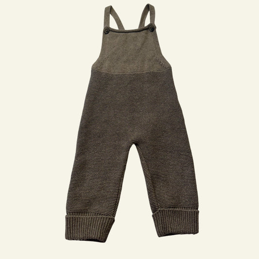 Jamie Kay khaki knit overalls size 1