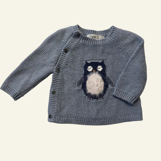 Bebe blue knit penguin jumper size 00