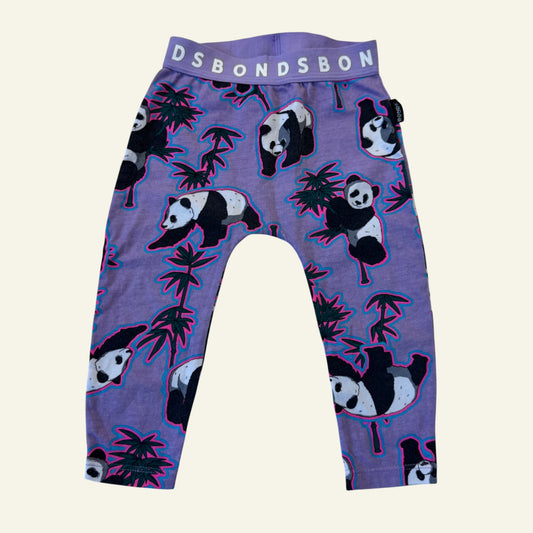 Bonds purple panda leggings size 0