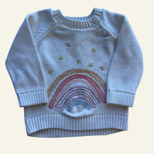 Target white rainbow knit size 00