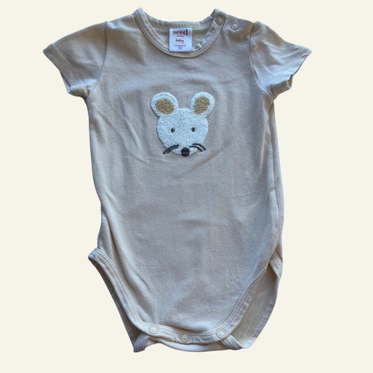 Seed beige mouse bodysuit size 000