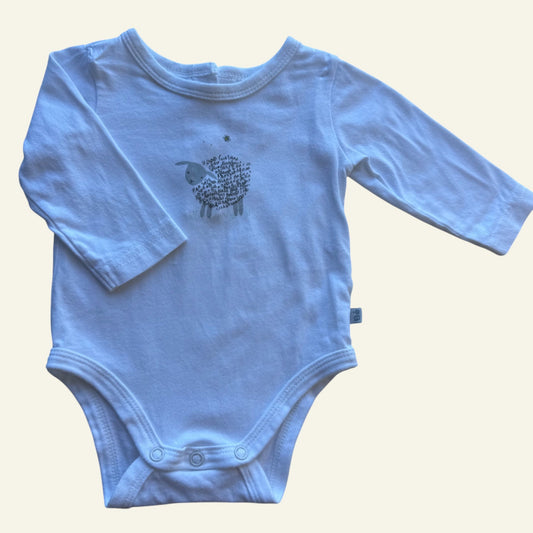 Bebe white sheep bodysuit size 000