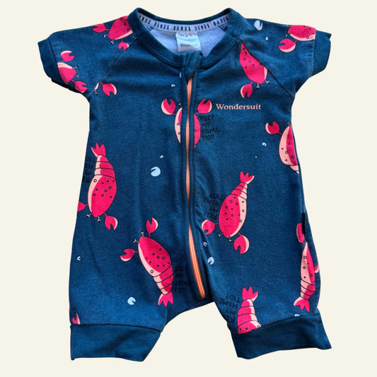 Bonds navy lobster wonder suit romper size 0000