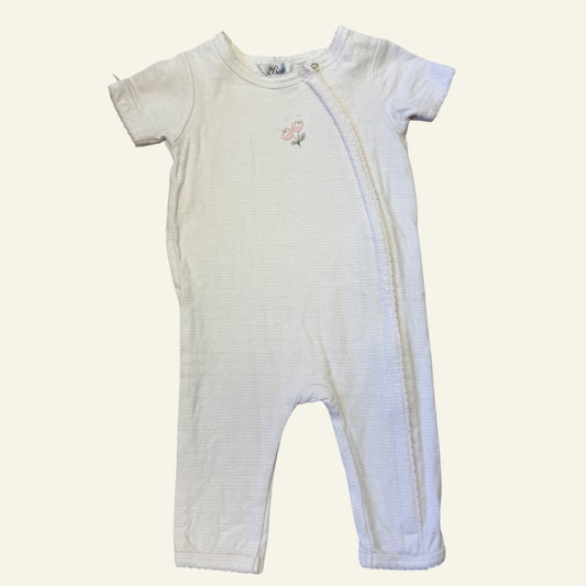 Bebe pink stripe short sleeve onesie size 00