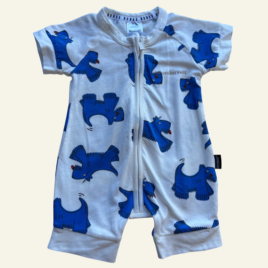 Bonds blue dog wonder suit romper size 0000