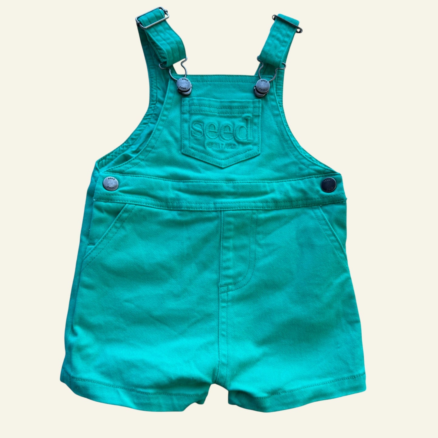 Seed green denim shortalls size 000