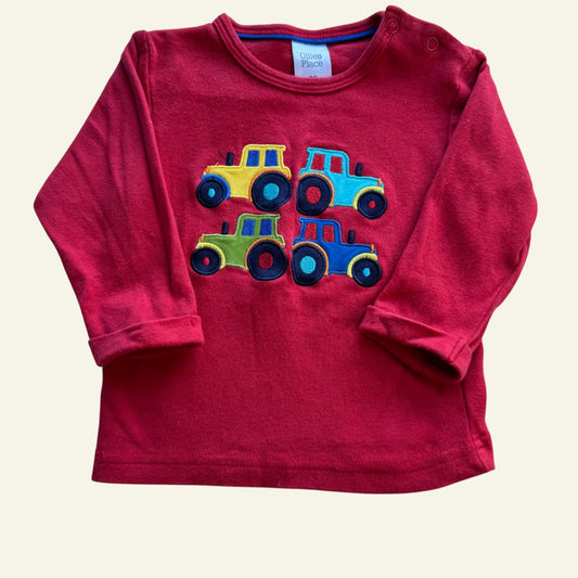 Ollies Place red tractor long sleeve size 00