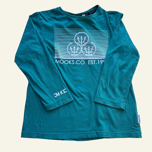 Mooks green graphic long sleeve size 7
