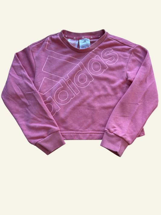 Adidas cropped pink jumper size 7/8