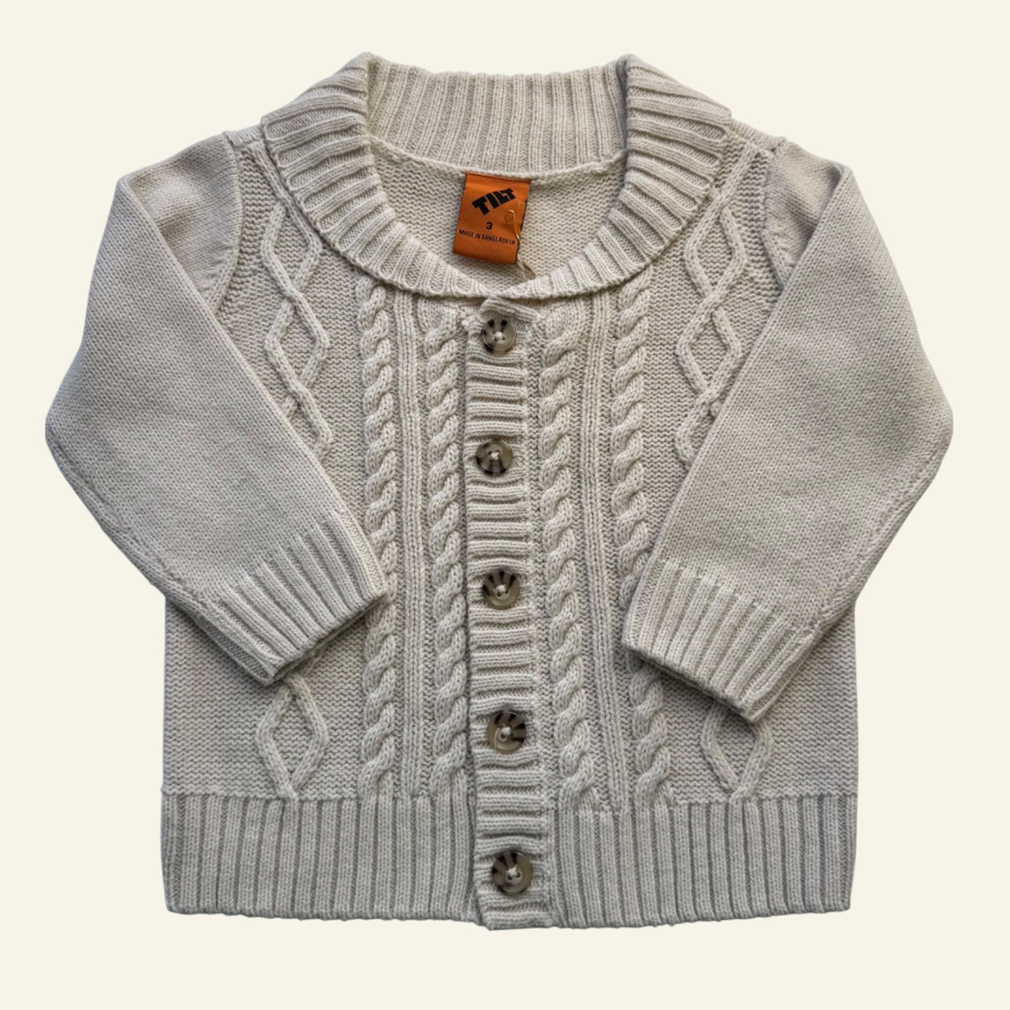 Tilt beige knit cardigan size 3