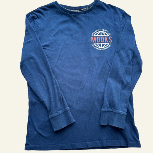 Mooks navy long sleeve top size 9