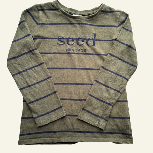 Seed khaki heritage long sleeve top size 9