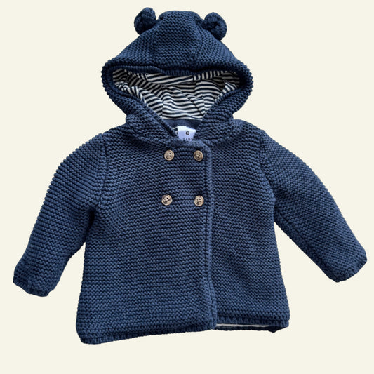 Target navy knit hooded jacket size 00