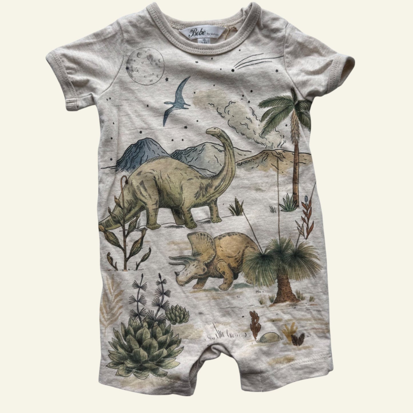 Bebe dinosaur romper size 00