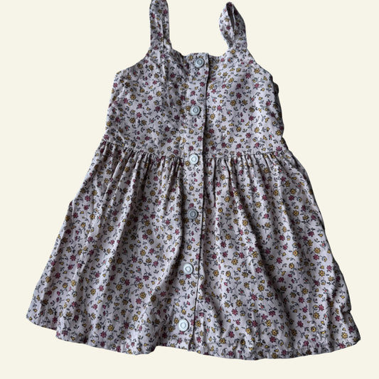 Dymples pink floral pinafore size 2