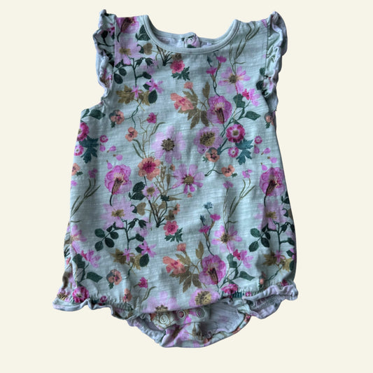 Next green floral bodysuit sisze 12-18 months