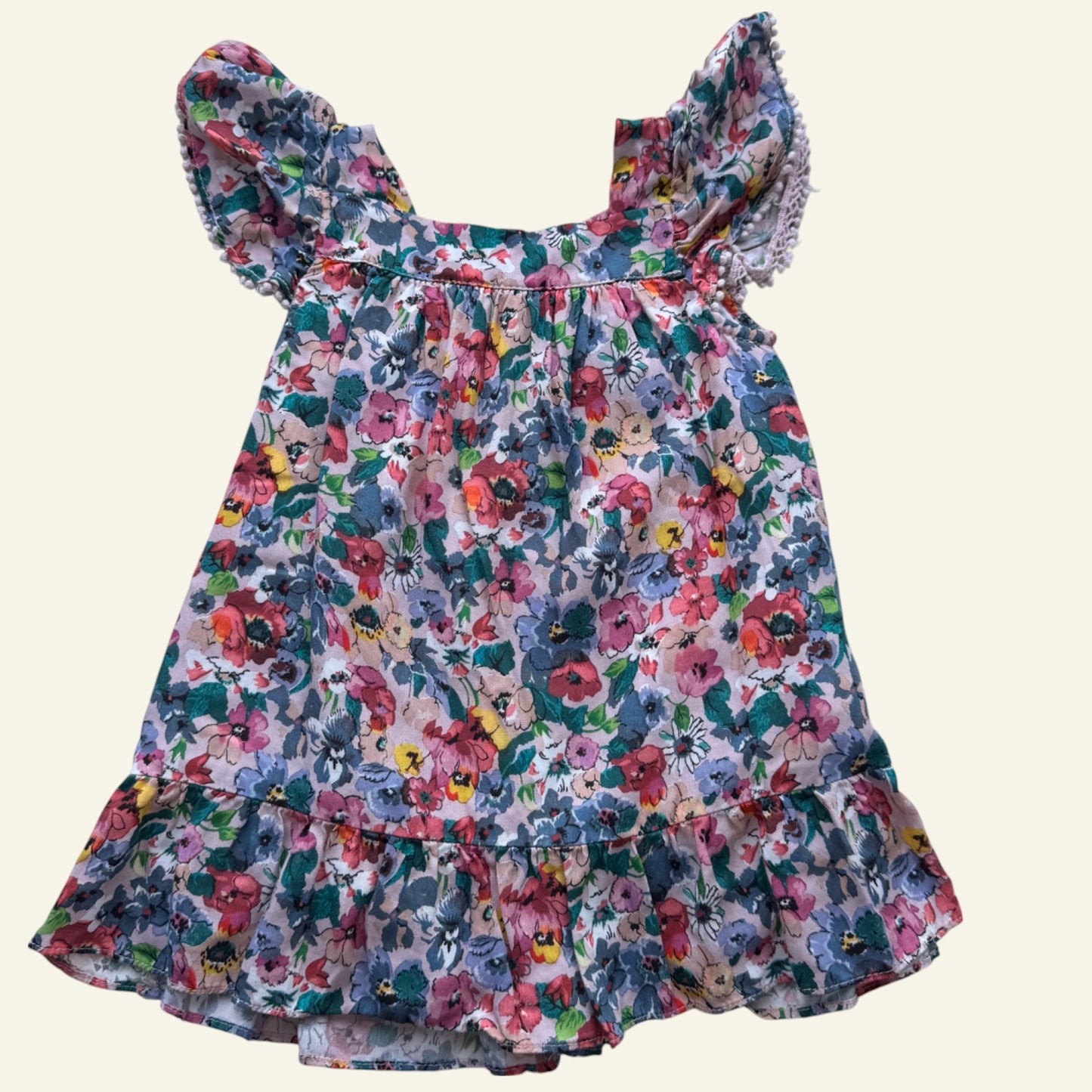 Zara rainbow floral dress size 12-18 months