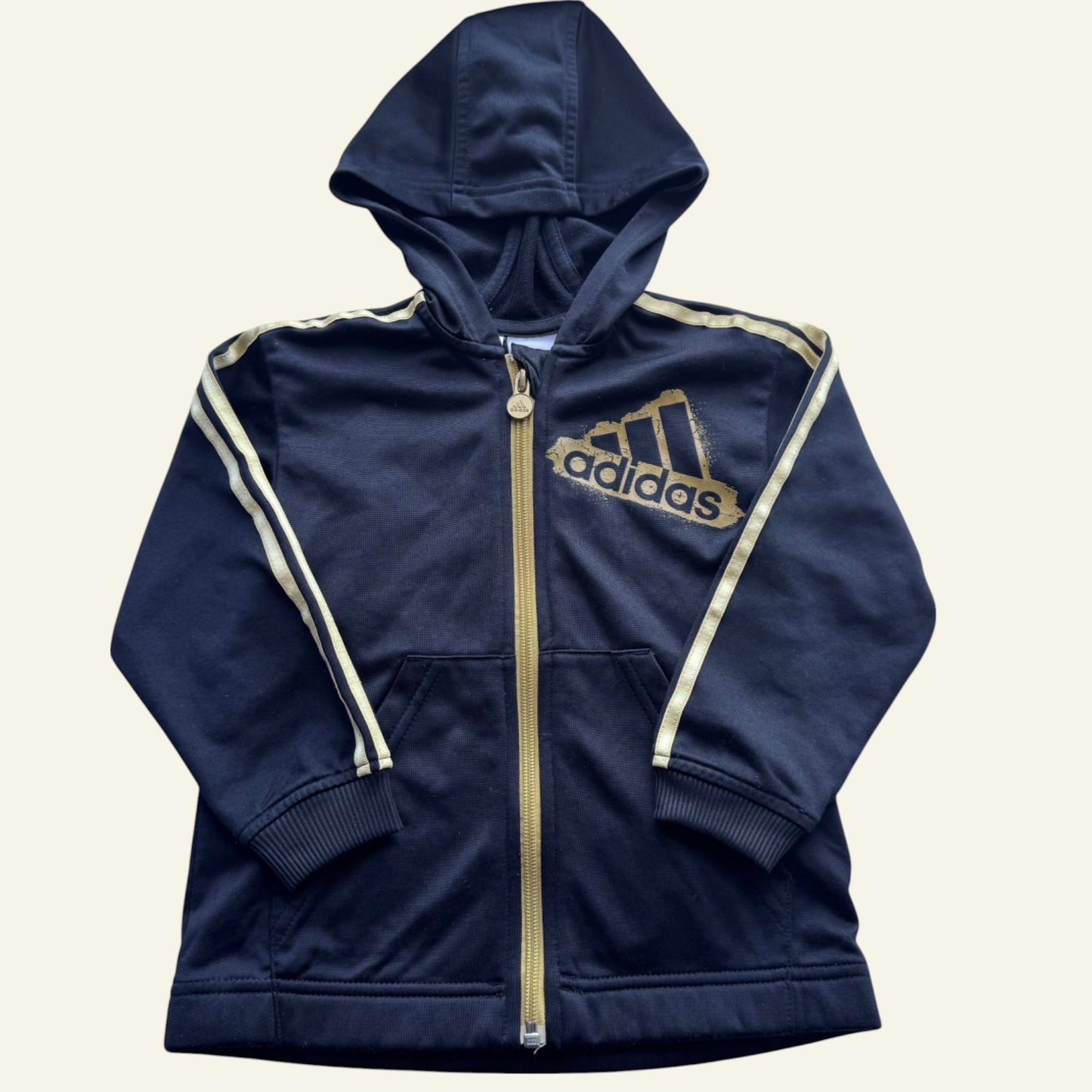 Adidas black and gold jacket size 3