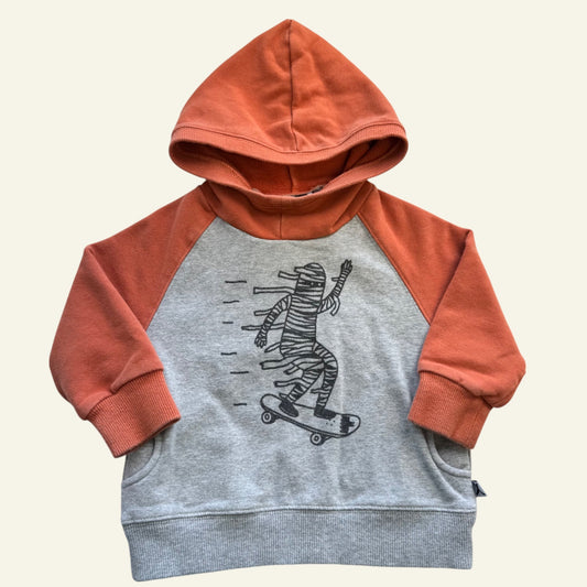 Minti orange and grey mummy hoodie size 1