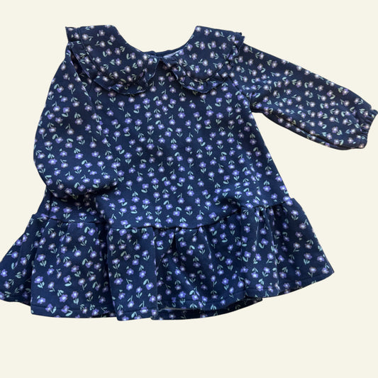 Dymples blue floral long sleeve dress size 0