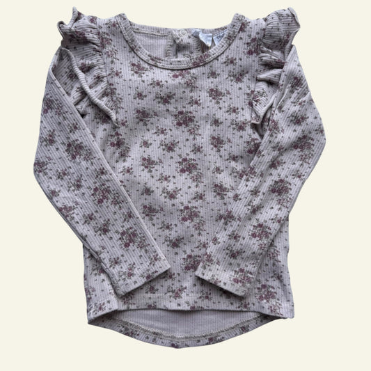 Jamie Kay pink floral long sleeve top size 2