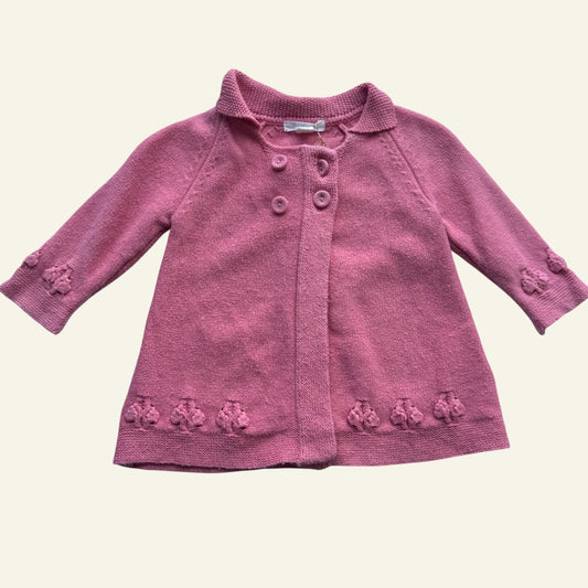 Purebaby pink cardigan size 0
