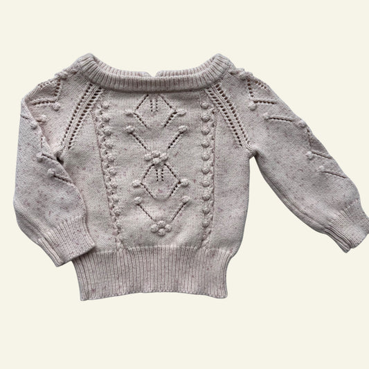 Jamie Kay beige bobble knit jumper size 00