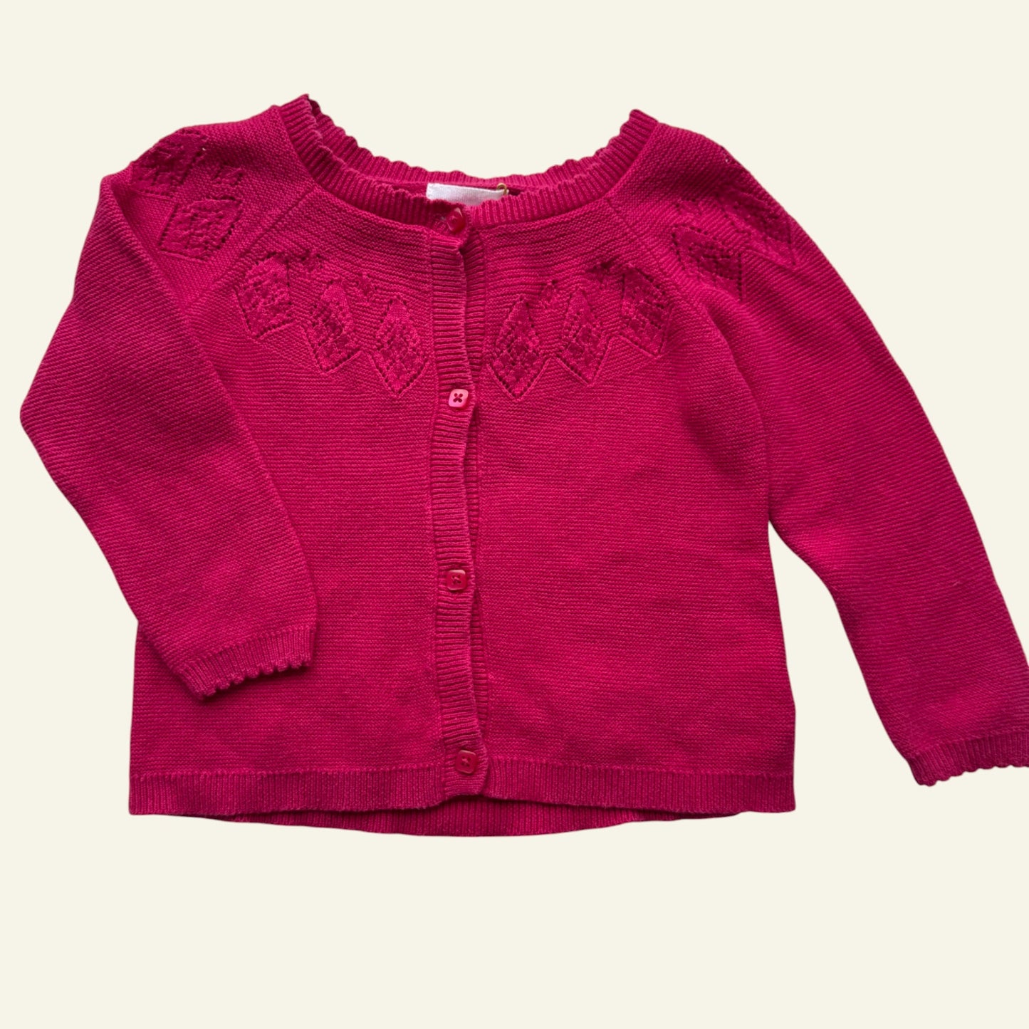 Pumpkin Patch hot pink cardigan size 1