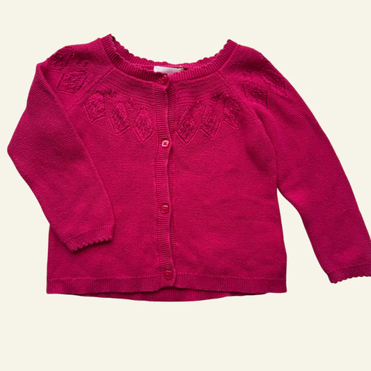 Pumpkin Patch hot pink cardigan size 1