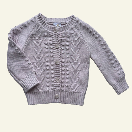 Jamie Kay lilac knit cardigan size 6-12 months
