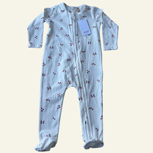 Seed white cherry onesie BNWT size 1
