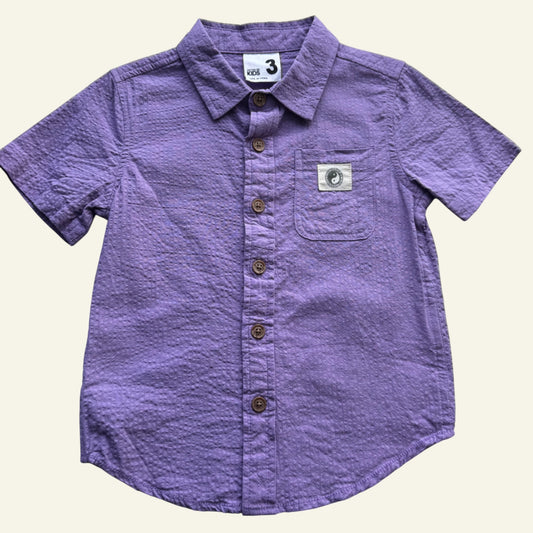 Cotton On purple button up shirt size 3