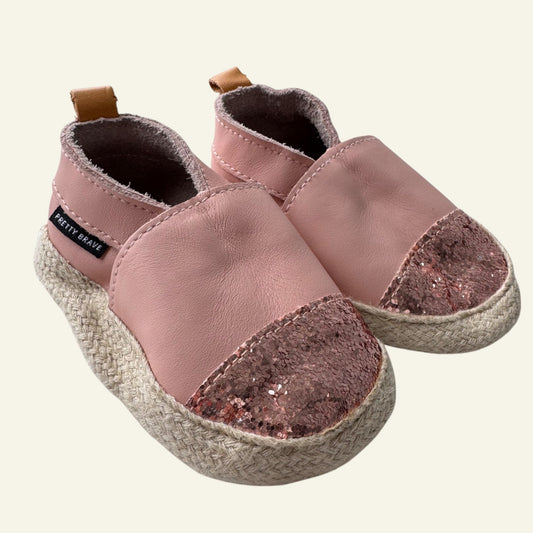 Pretty Brave pink glitter soft sole shoes size M
